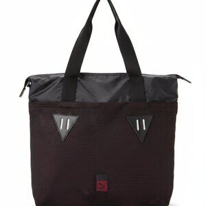 Puma Tote Sports Bag – Black & Maroon | Lightweight Gym/Travel Bag